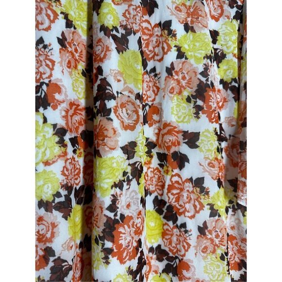 So It Is NWT Bohemian Turtleneck Romantic Floral Print White Yellow Top Size 2X - Picture 4 of 12